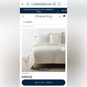 The Company Store  Hillcrest Matelasse Coverlet Queen Size  Ivory